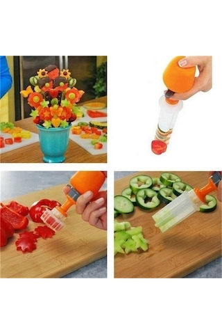 Şekillendirici Kek Meyve Makinesi Mutfak Aracı Pop Chef Gıda Dekoratör Kesici