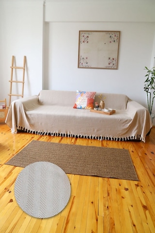 Kolları Örten Bej Battal Boy Koltuk, Çekyat Örtüsü 180x300 Cm Bej