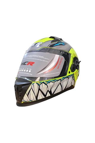 Ncr Kapalı Visörlü M69 Ece22-06 Belgeli Kapalı Kask Sarı