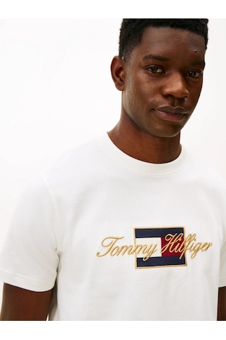 Tommy Hilfiger Mw0mw41500 Icon Gold Erkek Tişört Ekru