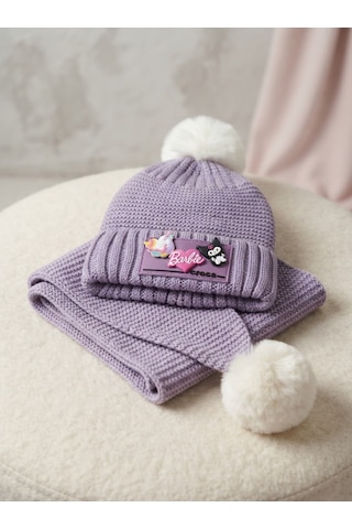 Emila Kids Kız Çocuk 2-5 Yaş - Bere & Atkı Takım Açk Mor