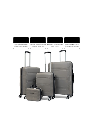 Lucas Polipropilen Kırılmaz Valiz, Orta Boy Yavru Ağzı