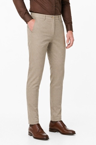 Polo Casimo Erkek Silim Fit Spor Kumaş Pantolon Bgl-st05390 Bej