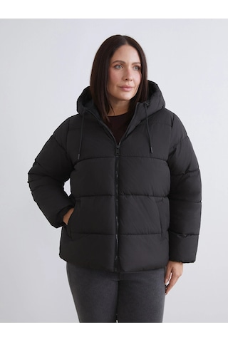LC Waikiki Lcwaıkıkı Classic Siyah Kapüşonlu Kadın Şişme Mont New Blaçocuk Kız