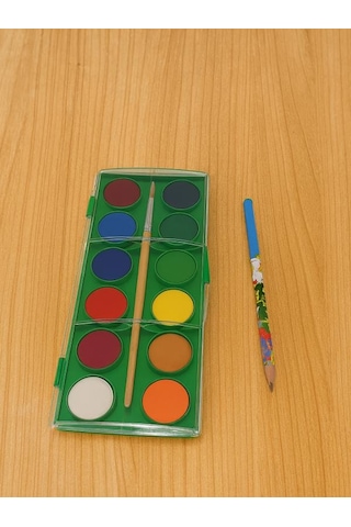 Faber Castell Dino Büyük Boy Sulu Boya 12 Li + 1 Kurşun Kalem Hediyeli Çok Renkli