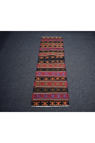 Zehra Abla Halı El Dokuması Başyapıt Yekpare Darende Yolluk Yün Kilim 7291 Çok Renkli