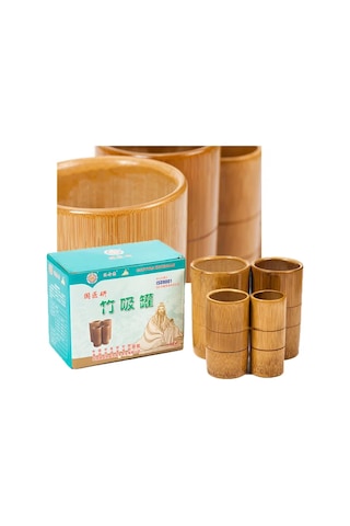 Bambu Masaj Kupa Seti Selülit & Hacamat Kupası 4'lü Set
