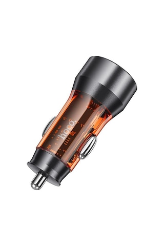 Hoco Nz12a Action Pd43w Usb + Type-c Hızlı Şarj Araç Çakmaklı Şarj Aleti Turuncu
