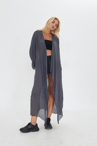 Kutaf Antrasit Ultra Soft Uzun İ Kimono Gri