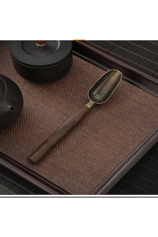 Kosona Ahşap Saplı Ölçü Kaşığı - Çay, Kahve Ve Baharat İçin Tam Ölçüm, Tekli Paket Siyah