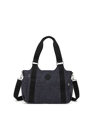 Smart Bags Günlük Orta Boy Su Geçirmez Krınkıl Kumaş Kadın Omuz Çantası Puantiye Siyah