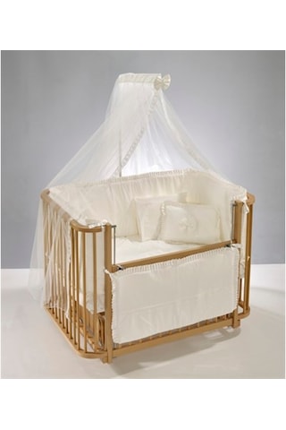 Meltem Kids Bambino Ekru Pamuklu Bebek Uyku Seti 70 x 110 CM Ekru