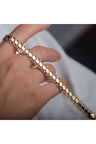 14k Altın Pullu Arpa Model Kolye