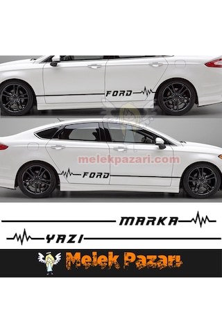 Istediğiniz Yazı Nabız Atışı Araba Yan Şerit Sticker.