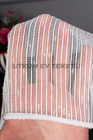 Çizgili Nokta Desen Armür Tül Perde Akdz 1077