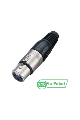 Losen La1005 Xlr 3-pin Dişi Connector 10'lu Paket