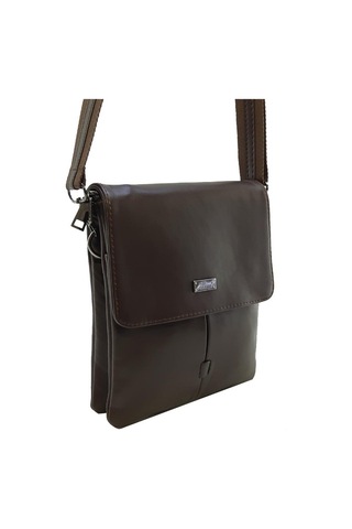 Hakiki Deri Taba Renk Erkek Postacı Çantası %100 Kuzu Derisi Kahverengi