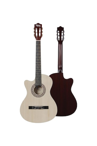 Midex Cg-396nt Solak Klasik Gitar Natural Renk Full Set Sap Ayarlı 4/4 Yetişkin Boy