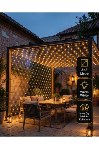 3x3 Metre Ağ Led Işık Uczz3mağled-1 Çok Renkli