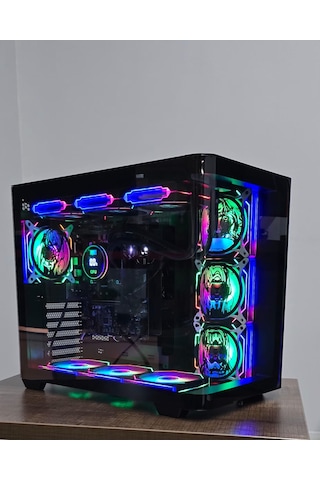 Anime Karakterli 7 Argb Fanlı 750w 80+ Powerlı Siyah Akvaryum Kasa