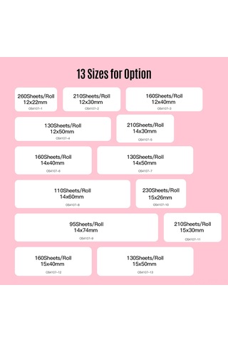 Tenfowee Aibecy 12x40mm 160 Adet Termal Etiket Kağıdı - Suya/yağa Dayanıklı, Otomatik Yapışkan, Phomemo D30 Uyumlu, Ev/ofis Etiketleme