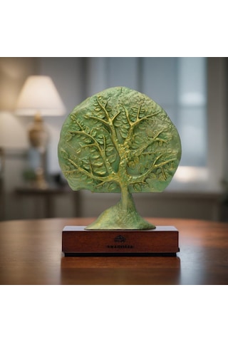 Hayat Ağacı Ahşap Kutulu Dekoratif Obje