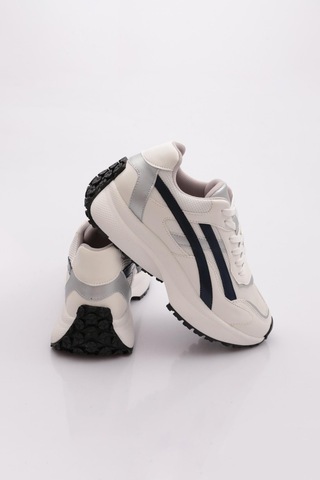 Dgn 83147 Kadin Sneaker Ayakkabi Beyaz Laci Multi