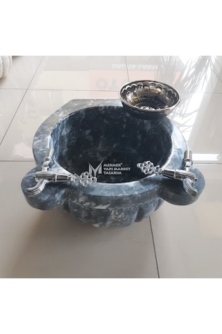 Hamam Konsept Set Bursa Siyah Mermer Kurna