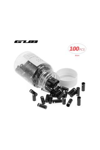 Gub 100pcs 4mm / 5mm Alüminyum Alaşım Bisiklet Attırıcı Y4452b-4 Siyah Siyah