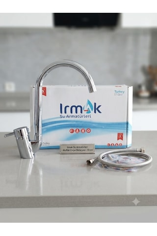 Irmak Su Armatürleri Krom Kaplama Evye / Mutfak Bataryası - Musluk Seti Montaj Ekipmanları Dahil Su Tasarruflu Diğer