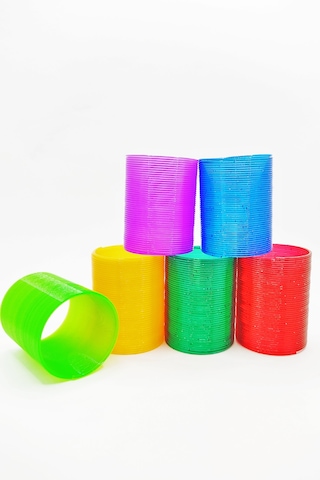 Renkli Stres Yayı Oyuncak Stres Yayı - 5 Cm Çapında - 1 Adet