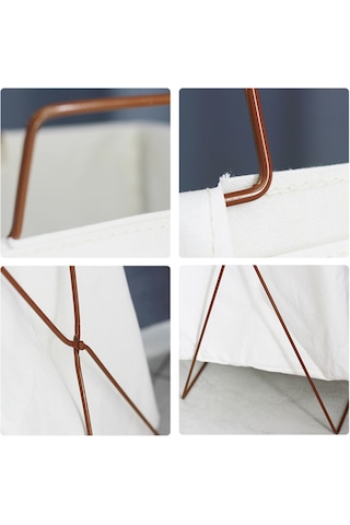 Cbtx 52 L Katlanabilir Çamaşır Sepeti Demir Raf Pamuk Keten Kirli Giysiler Saklama L Yeşil Diğer