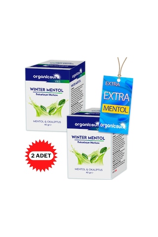 Organicsun Winter Mentol Buharlaşan Merhem Viks 2 x 40 G