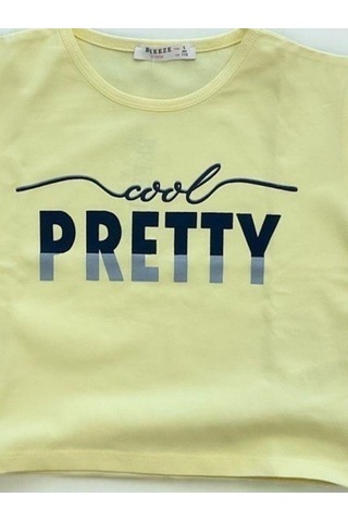 Zekids Kız Çocuk Pamuklu Pretty Taytlı Takım-14379 Sarı
