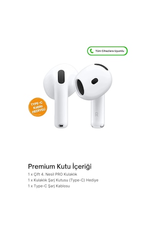 Bay Yeni Seri Air.pods 4.nesil Bluetooth Kulak İçi Kulaklık Anc Samsung/ıphone/xiaomi/oppo/redmi Uyumlu Najmaddin