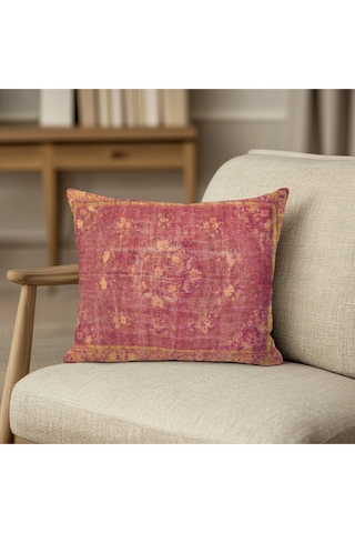 Turkıshrug Kıngdom Vintage Motif Etnik Desenli Baskı Kırlent Kılıfı 43 X 43 Çok Renkli