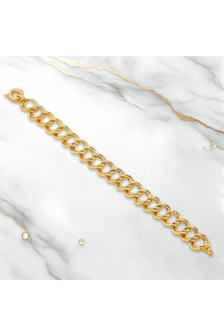 Samanyolu Model Altın Kaplama 925 Ayar Gümüş Hallow Bileklik