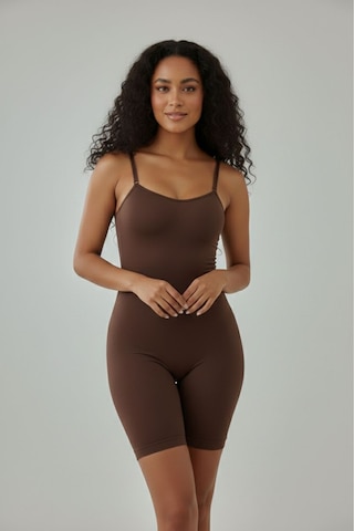 Fit Women Kadın Dikişsiz Tam Boy Vücut Korsesi 9050 Kahverengi