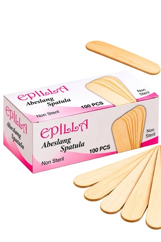 Epilla 100'lü 4 Paket Abeslang Tahta Dil Çubuğu Basacağı - Ağda Spatulası, Avantaj
