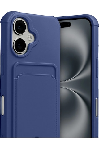 Apple, Uyumlu iPhone 17 Kelvin Kartvizitli Silikon Lacivert