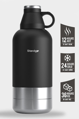 Stevig 4 Multi-cup Çelik Termos 1,9 Lt. Black St-212