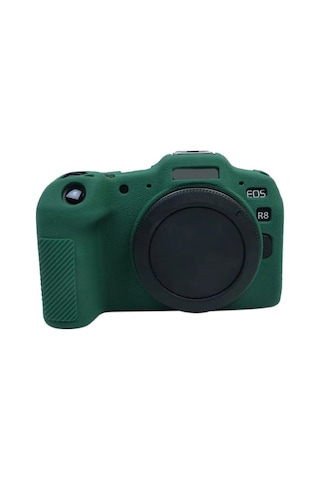 Butu Canon Eos R8 Kılıf İçin Çizilmeye Dayanıklı Silikon Kamera Kılıfı Koruyucu - Siyahımsı Yeşil