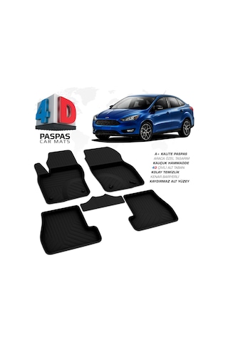Focus 3 Makyajlı Sedan 2015 2016 2017 2018 4D Havuzlu Paspas