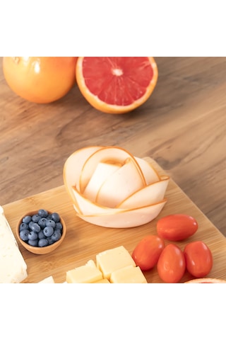 Porsima Bambu Sunum Tahtası 360 Derece Dönen Servis Tahtası