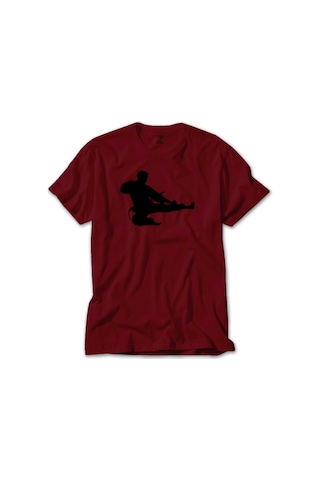 Taekwondo Karate Silhouette Sarı Tişört