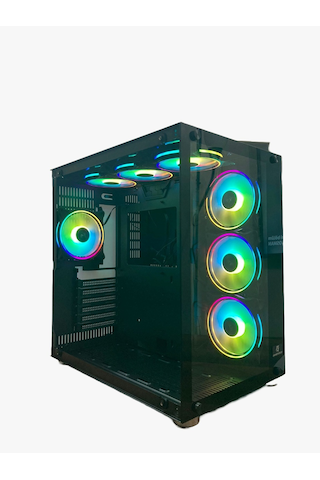 Gameforce Atlantis 7×120 MM Fanlı Rgb Kumandalı Kontrolcülü E-ATX Oyuncu Bilgisayar Kasası
