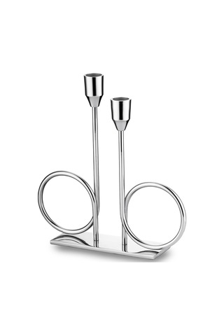 Jumbo Alula Stand Şamdan Silver Diğer