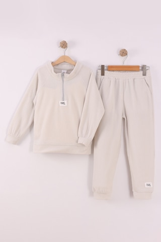 Monox Erkek Çocuk Reglan Kol Fitilli Polar Takım Taş