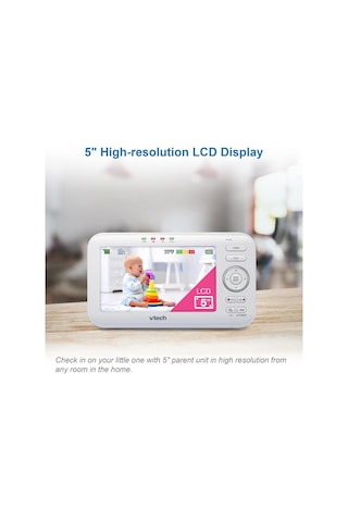 Vtech Baby Vm5254 Bebek Monitörü, 5 Lcd, Gece Görüşü, Interkom, Ninniler Ve Gece Lambası Kamera Sistemi