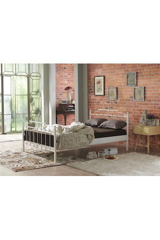 Bedliga Hatkus Ferforje Metal Çift Kişilik Karyola (230288693)